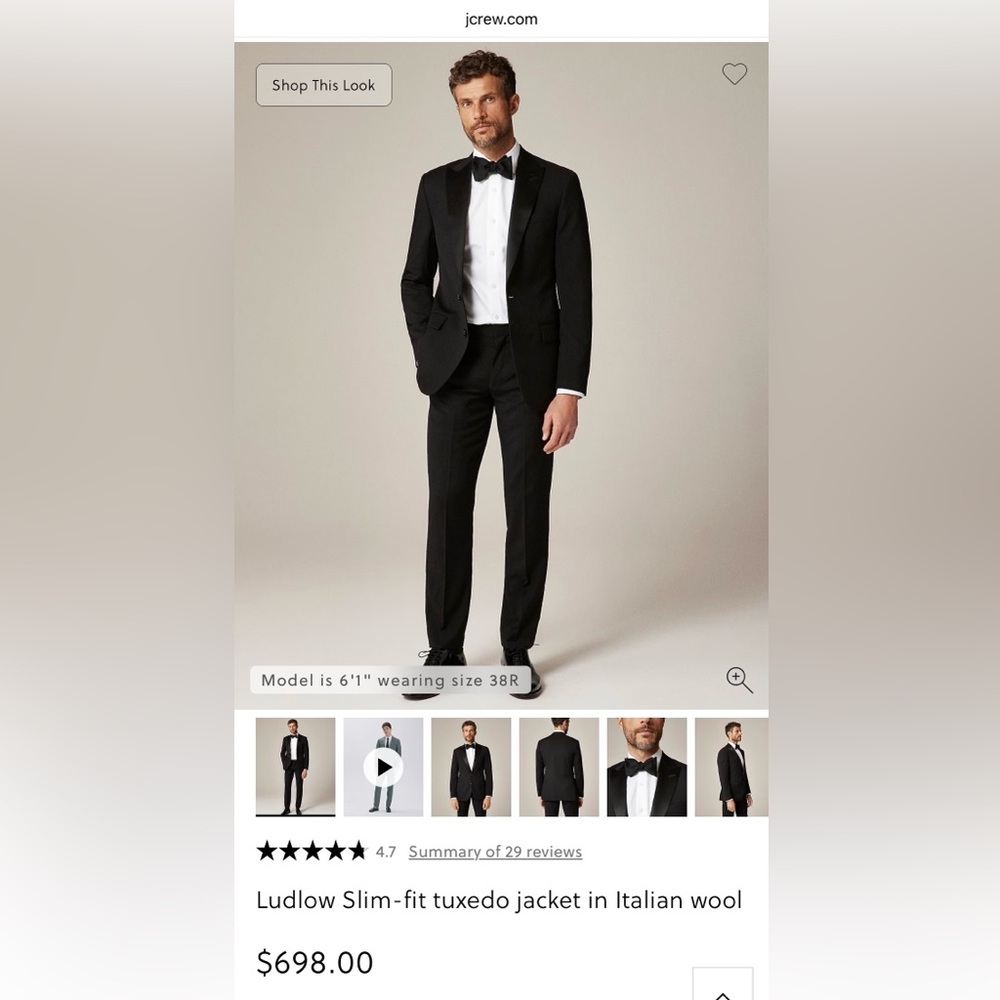 J.Crew Ludlow Slim-fit tuxedo